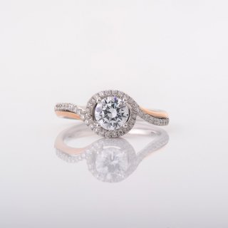 Rose Tone Halo Ring