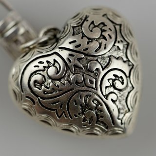 Engraved Silver Heart Locket