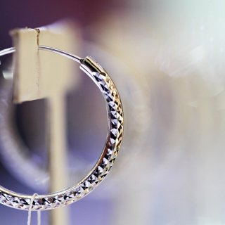 Silver Tone Hoop Earrings
