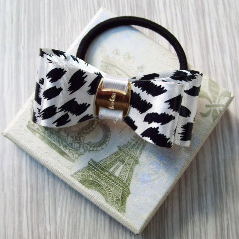 Printed Bow Hair Tie