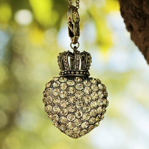 Crown Heart Pendant Necklace