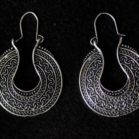Filigree Crescent Earrings
