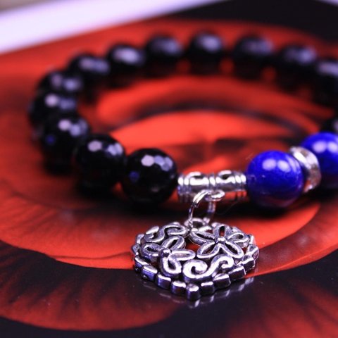 Heart Charm Bead Bracelet