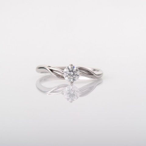 Silver Tone Solitaire Ring